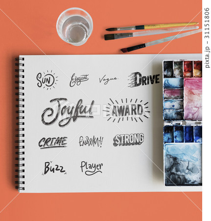 Text Word Design Paint Brush 31151806