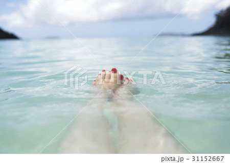 USA, Virgin Islands, Saint Thomas, Female feet in sea USA, Virgin Islands, Saint Thomas, Female feet in sea 31152667