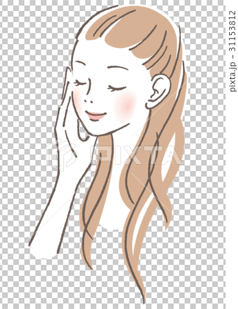 目を閉じる女性 31153812
