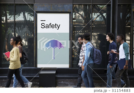 Warranty Security Safety Protection Guard Guarantee Umbrella Icons Symblos 31154883