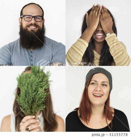 Set of Diversity People Lifestyle Studio Collage Set of Diversity People Lifestyle Studio Collage 31155778