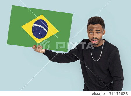 Man Hands Hold Brazil Flag Patriotism Man Hands Hold Brazil Flag Patriotism 31155828