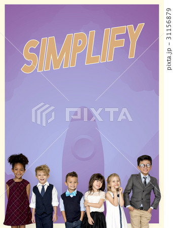 Group of school kids with aspiration word graphic 31156879