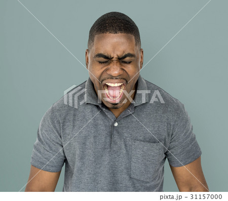 African Descent Man Shouting Screaming 31157000