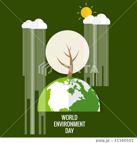 World environment day concept. Green Eco Earth. Vector illustration World environment day concept. Green Eco Earth. Vector illustration 31160501