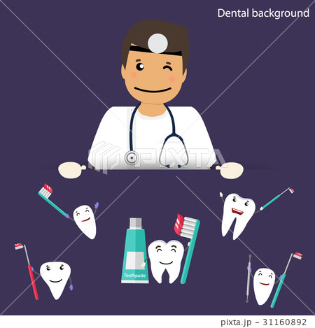 Medical dental background design. Dentist with teeth. Vector illustration. Medical dental background design. Dentist with teeth. Vector illustration. 31160892