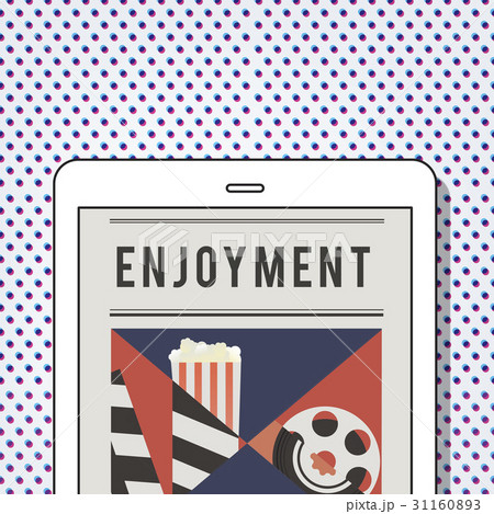 Illustration of movies theatre media entertainment on digital tablet Illustration of movies theatre media entertainment on digital tablet 31160893
