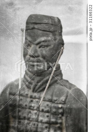 acupuncture needles with chinese antique soldier 31166322