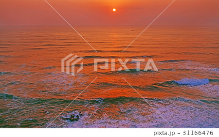 江原道 夕焼け 海 31166476