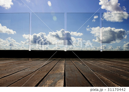 雲 木の床 木製の床 31170442