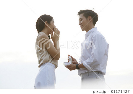 Proposal of a man is asking marry to his girlfriend. 31171427