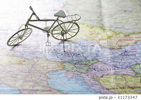 グローバル 世界地図 自転車の写真素材 [31173347] - PIXTA
