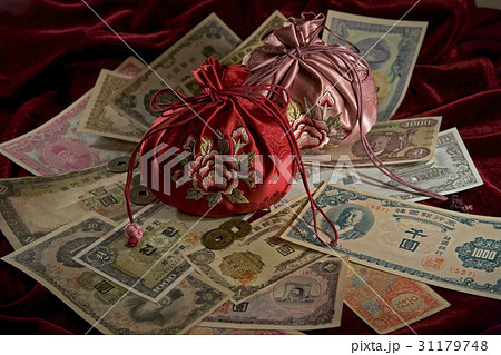 福袋 巾着袋 昔のお金 31179748