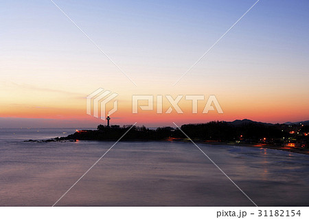 江原道 夕焼け 灯台 31182154