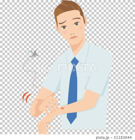 蚊に刺される男性 31183044
