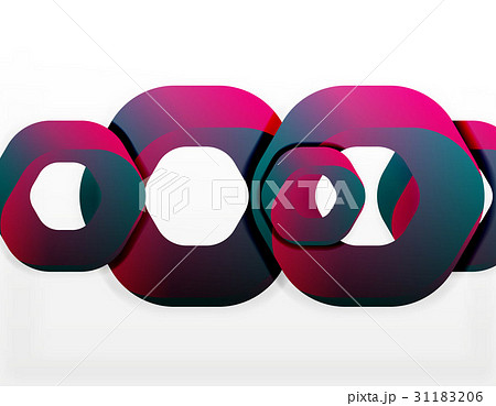 Geometric abstract background, cut chain shapes or 31183206