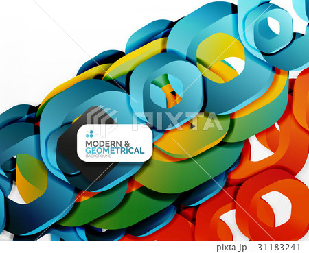 Geometric abstract background, cut chain shapes or 31183241