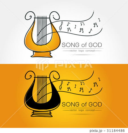 stylized image of lyre logo stylized image of lyre logo 31184486