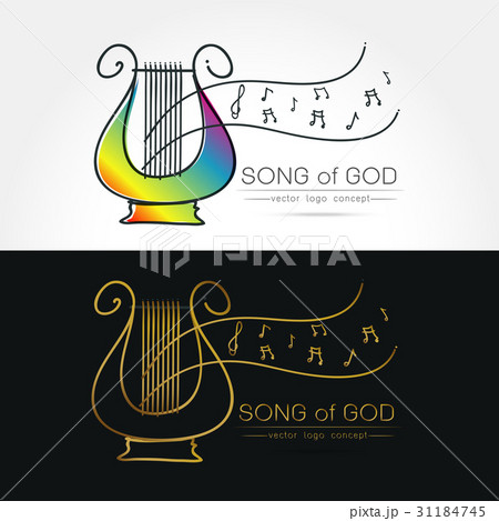 stylized image of lyre logo stylized image of lyre logo 31184745