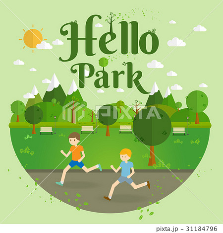 Hello Park.running. Natural landscape in the flat Hello Park.running. Natural landscape in the flat 31184796