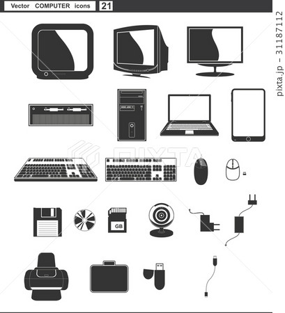 set web icons. retro monitor and computer 31187112