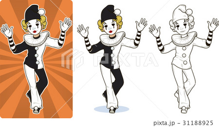 Mime white clown circus character 31188925