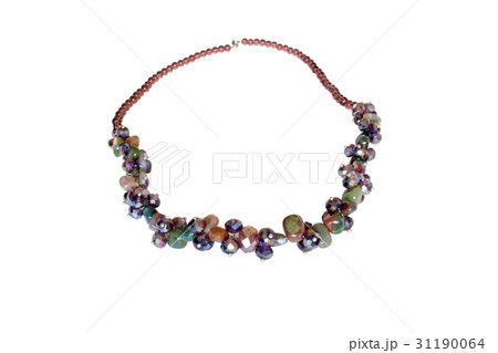 Necklace made of jasper and zircon 31190064