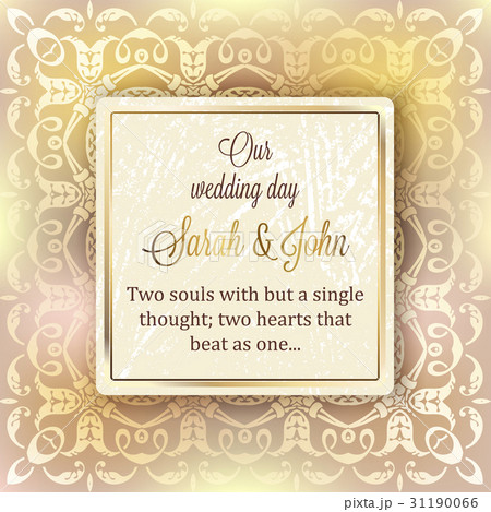 Intricate baroque luxury wedding invitation card Intricate baroque luxury wedding invitation card 31190066
