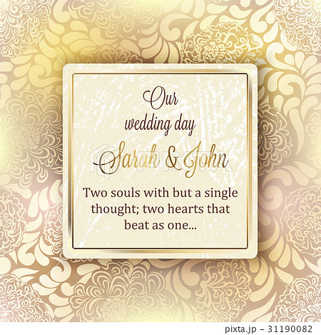 Intricate baroque luxury wedding invitation card Intricate baroque luxury wedding invitation card 31190082