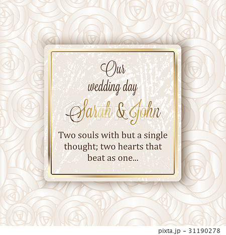 Intricate baroque luxury wedding invitation card 31190278