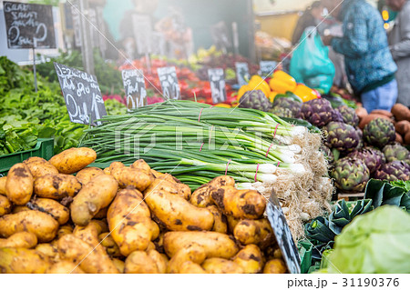 Vegetable stand at traditional market in Vienna. Vegetable stand at traditional market in Vienna. 31190376