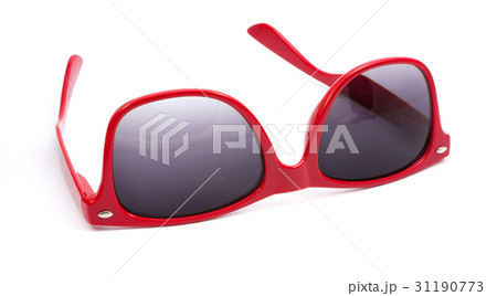 red sunglasses on white background red sunglasses on white background 31190773