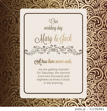 Antique baroque luxury wedding invitation Antique baroque luxury wedding invitation 31190881