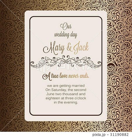Antique baroque luxury wedding invitation Antique baroque luxury wedding invitation 31190882