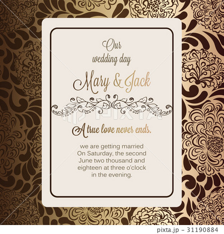Antique baroque luxury wedding invitation Antique baroque luxury wedding invitation 31190884