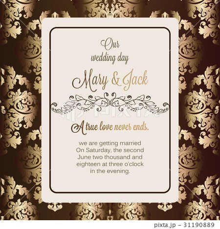 Antique baroque luxury wedding invitation Antique baroque luxury wedding invitation 31190889