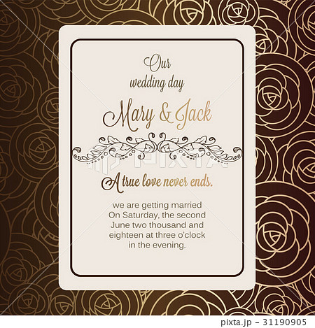 Antique baroque luxury wedding invitation 31190905