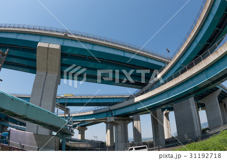 久御山ジャンクションの高架-フィッシュアイ 久御山ジャンクションの高架-フィッシュアイ 31192718