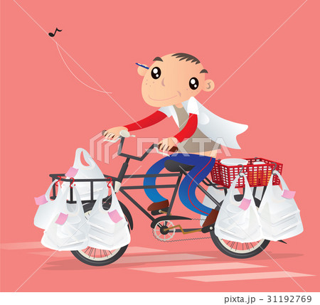 Local restaurant bicycle deliveryman in Hong Kong 31192769