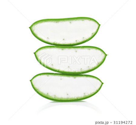 Aloe vera fresh leaf isolated on white background 31194272