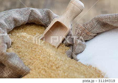 Various types of sugar, brown sugar and white Various types of sugar, brown sugar and white 31194319
