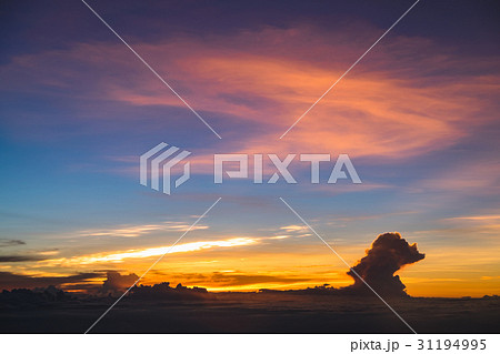 sunset view from airplane window sunset view from airplane window 31194995