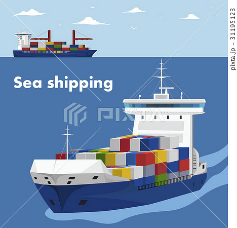 Commercial sea shipping banner template 31195123