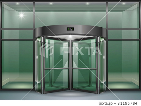 Facade with revolving doors 31195784