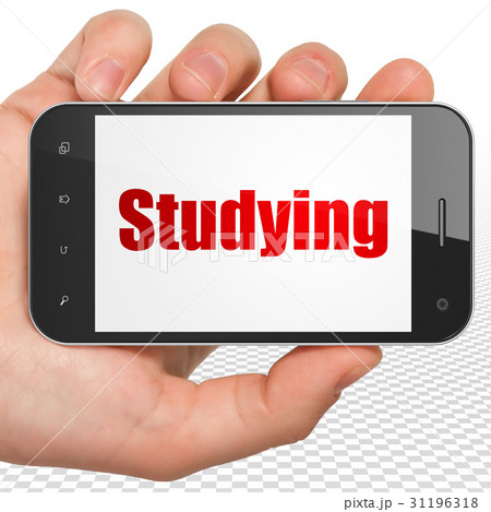 Studying concept: Hand Holding Smartphone with Studying concept: Hand Holding Smartphone with 31196318