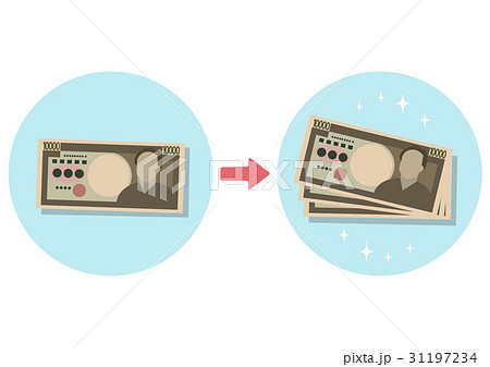 イラスト素材 お金 増える のイラスト素材