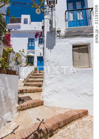 Charming narrow historic streets of  Frigiliana. 31197606