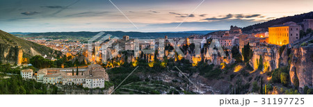 Large panoramic of Cuenca hanging houses ,Spain 31197725