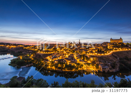 Night cityscape of illuminated Toledo in Spain 31197775