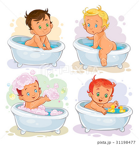 Small children take a bath 31198477